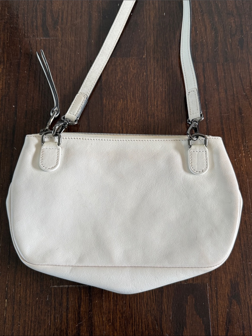 Longchamp Cream Leather Crossbody Bag - Picture 4 of 8